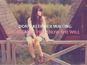 Waiting love quote