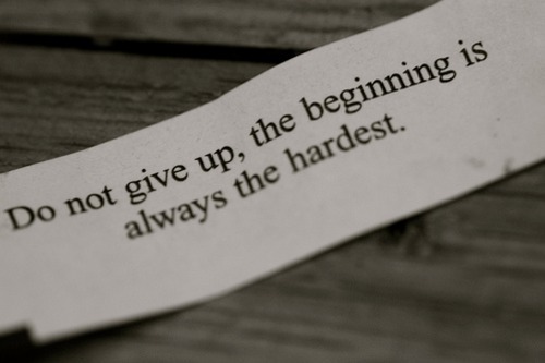 Do Not Give Up, The Beginning Is Always The Hardest