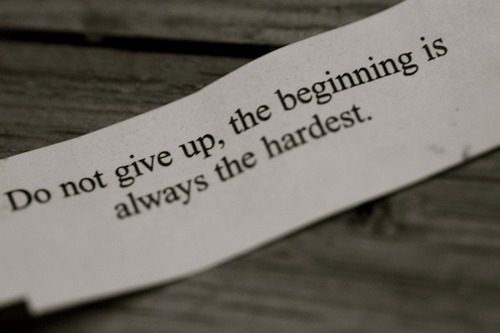 Do Not Give Up The Beginning Is Always The Hardest Quote Picture