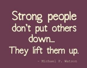 Strong People quote by Michael P. Watson