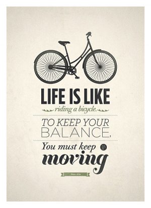 life is like riding a bike quotation