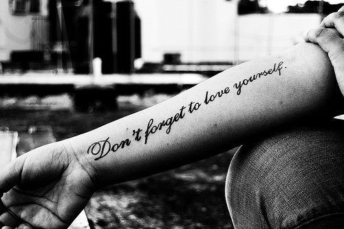 love yourself tatoo quotes