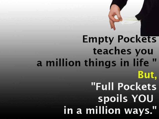 Empty Pockets with Quotes