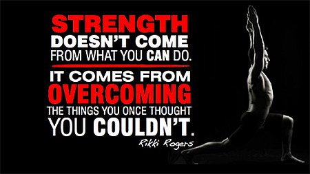 Strength Doesn't Come From What You Can Do