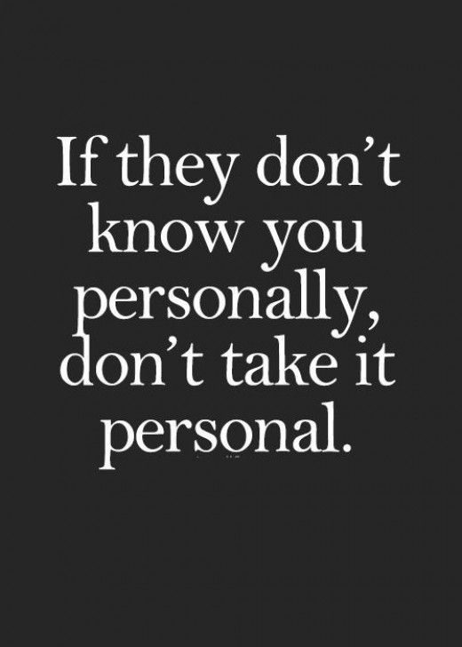Don't Take it Personal 1
